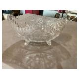 Footed crystal bowl dish