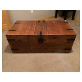 Wooden coffee table with flip up sides
