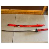 Samurai style sword with scabbard