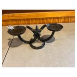 Horseshoe candle holder