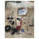 Tote, guitar stands, cords, mics, all