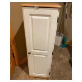 White wooden cabinet with 3 shelves