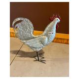 Tin metal rooster figure