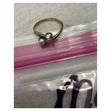 2 rings, 1 missing stone 10k ring