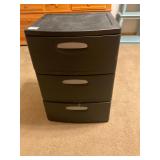 3 drawer plastic storage