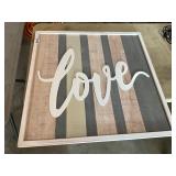 Framed Love sign decor