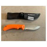 Pursuit straight blade knife with sheath