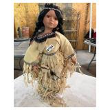 Porcelain Indian girl doll