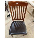 Wood and padded chair