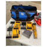 Kobalt bag, Dewalt saw blades and Tips
