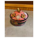 Rooster serving dish with lid