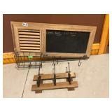 Wood and blackboard shelf