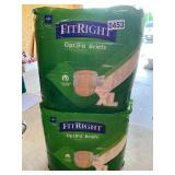 2- Fit Right XL briefs. Pack 20 each