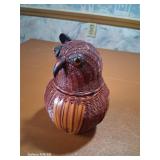 Vintage wicker rattan owl - PRC