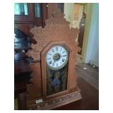 Ornate Oak Gingerbread Mantel Clock