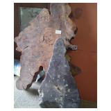 2 solid wood slabs for wall clocks