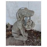 Vintage Cement yard art Mans best friend