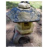 Cement Japanese style garden art lantern