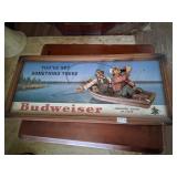 Vintage Budweiser 3D fishing beer sign
