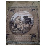 Nice bird dog machine sewn tapistry