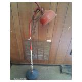 Nice vtg heavy red white and blue standing lamp
