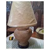 Vintage wicker lamp