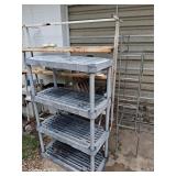 Metal and plastic shelf