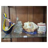 4 vintage decanters