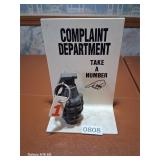 Complaint department take a nuber
