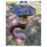 cement yard art perched japanese lantern