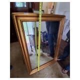large vintage framed mirror - gold frame
