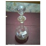 Vintage Clear Star Pattern Decanter