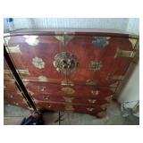 Vintage Korean Brass-Bound Bandaji Blanket Chest