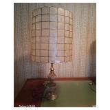 Beautiful Capiz shell on marble and metal lamp