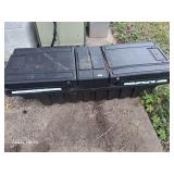 Plastic truck tool box with contents