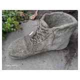 Cement yard art shoe