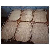 6 wicker place mat / serving trays