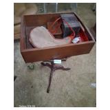 small end table tray and contents