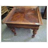 Nice vintage end table missing glass inlay