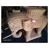 Vintage elephant whicker statue