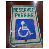 Reserved Parking Handi sign