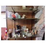 2 shelfs of misc antique/vintage catch all