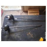 2 repro Cup hilt rapiers - fencing