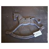 Vintage Cast Iron Rocking Horse Nursery Plaque