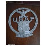 Vintage USAF metal plaque