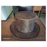 Antique Top hat and box