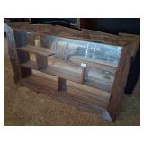 Nice carved wood framed shelf mirror