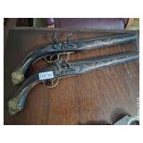 vintage replica dualing flintlocks