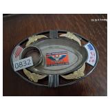 vintage black eagle metal ash tray