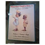 Black Americana metal tin sign advert